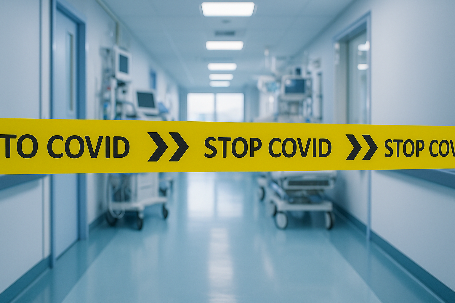 Разметочная клейкая лента, STOP COVID, цвет черно-желтый, 48ммx66м