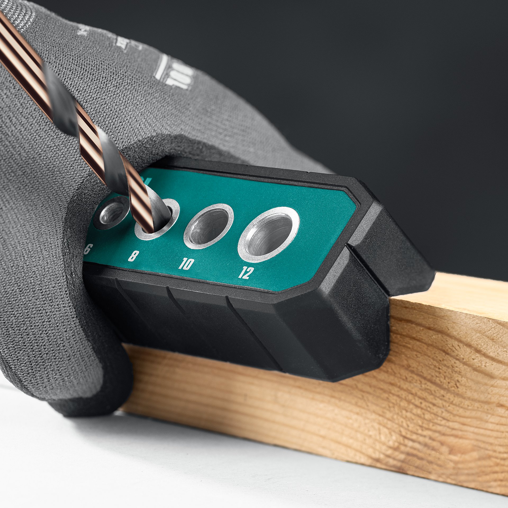 KRAFTOOL Woodsniper 121, 6 отверстий 4 - 12 мм, кондуктор для сверления под углом 45° и 90° (30073)