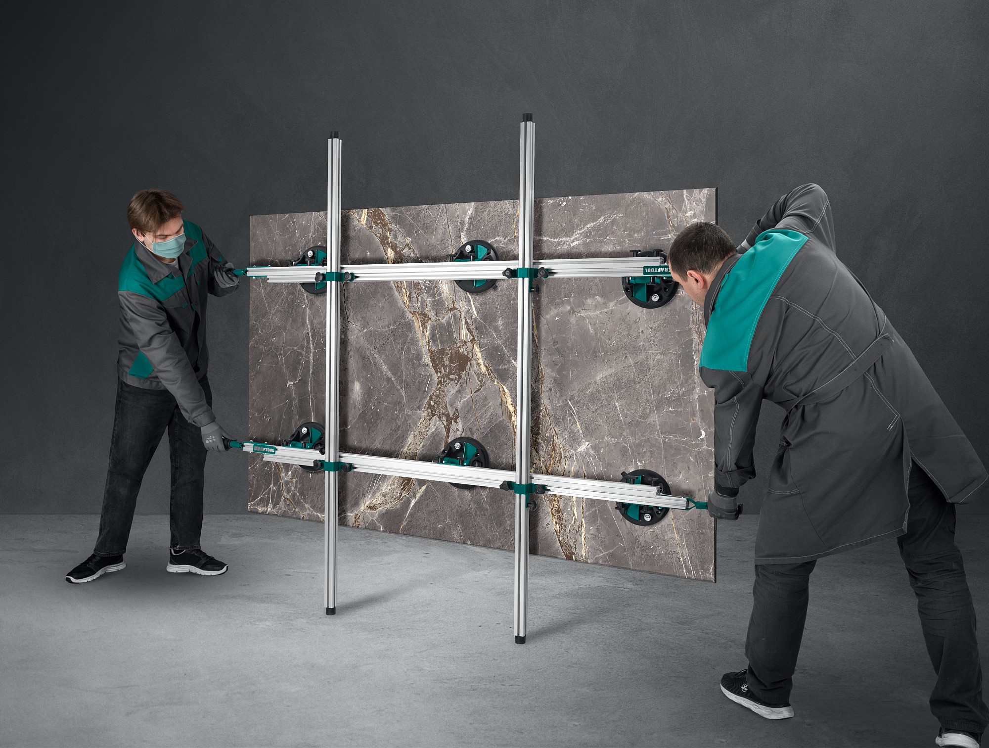 KRAFTOOL TCS-150 330х170 см, макс 150 кг, система переноски крупноформатной плитки (33255)