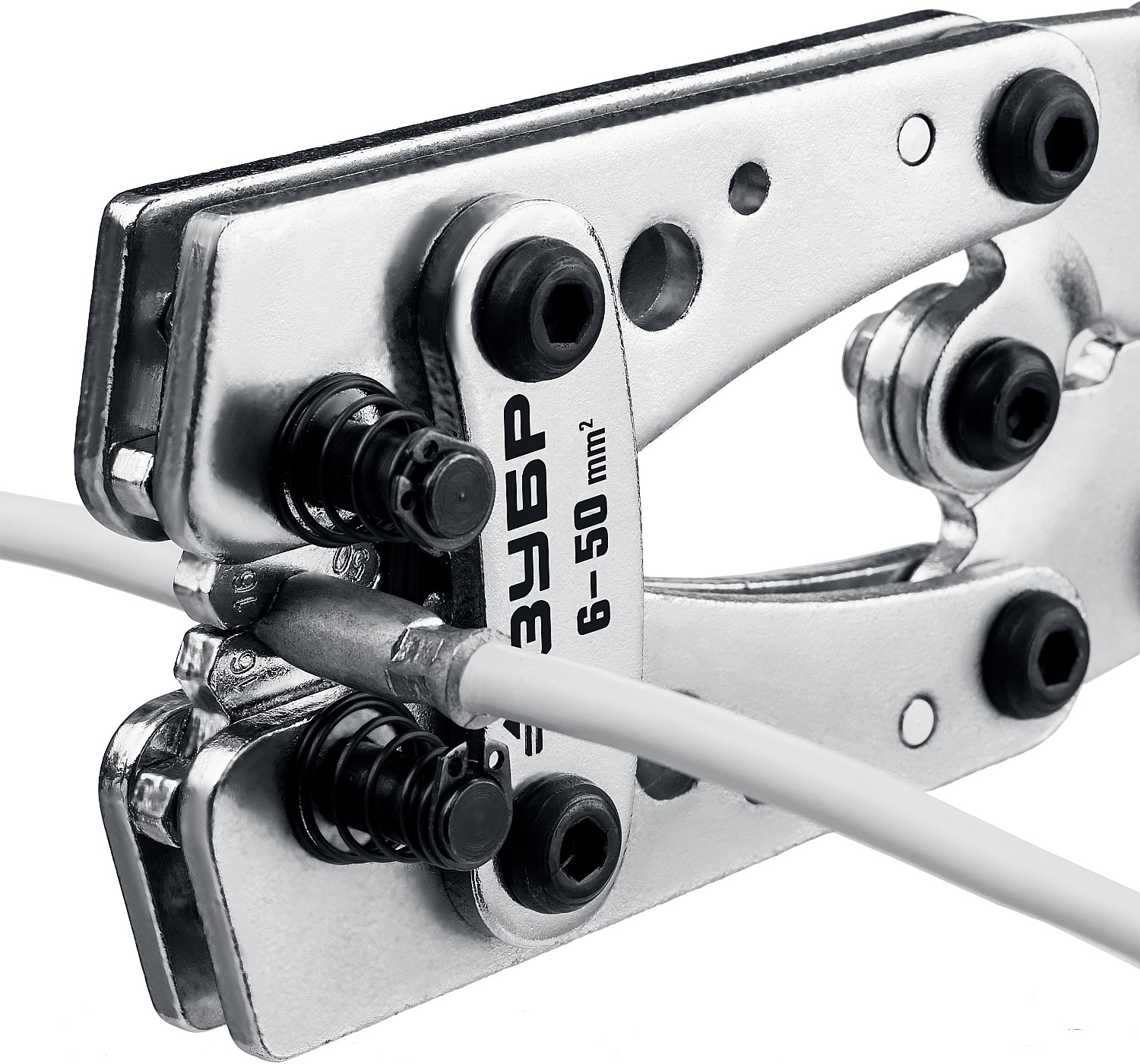 ЗУБР ПКГ-50, 6 - 50 мм2, усиленные пресс-клещи гексагональные для медных наконечников и гильз, Профессионал(45453)