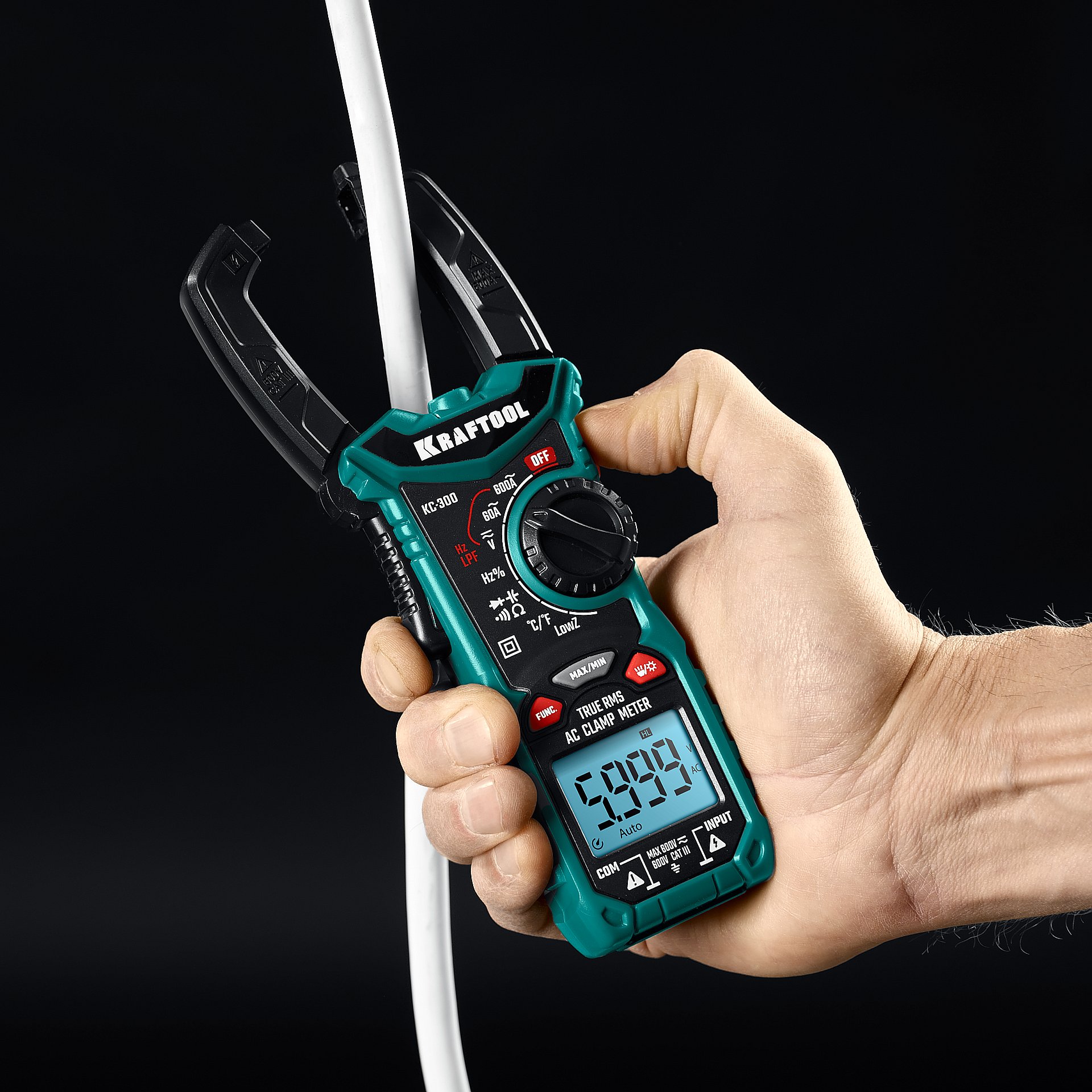 KRAFTOOL KC-300 Цифровые токовые клещи (59832)