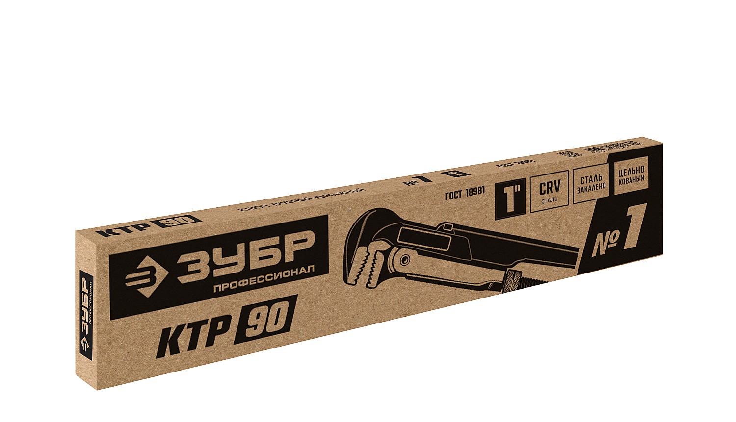 ЗУБР КТР-90, №1, 1″, 330 мм, трубный ключ, Профессионал (27335-1)