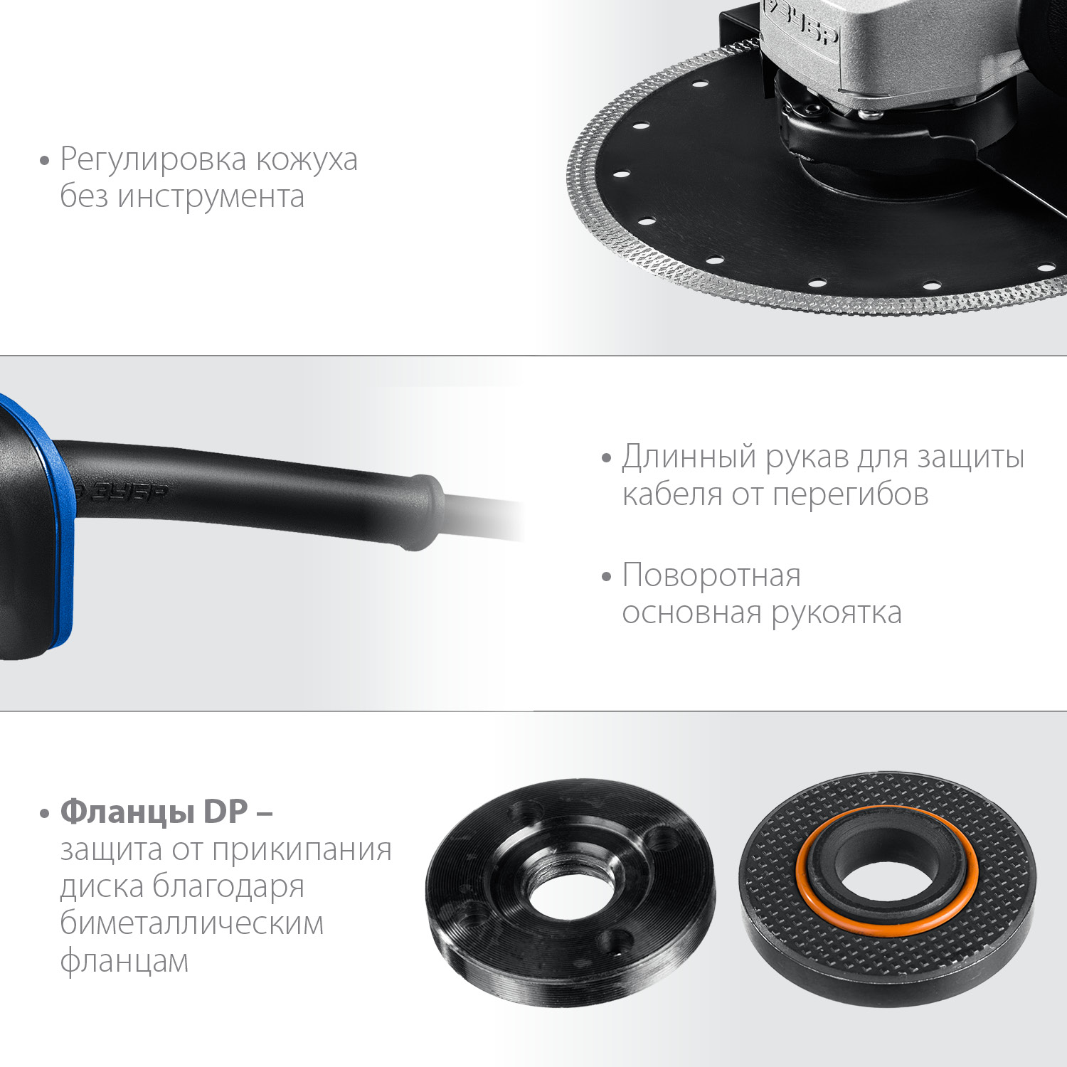 ЗУБР 2200 Вт, d230 мм, УШМ, Профессионал (УШМ-П230-2200 П)