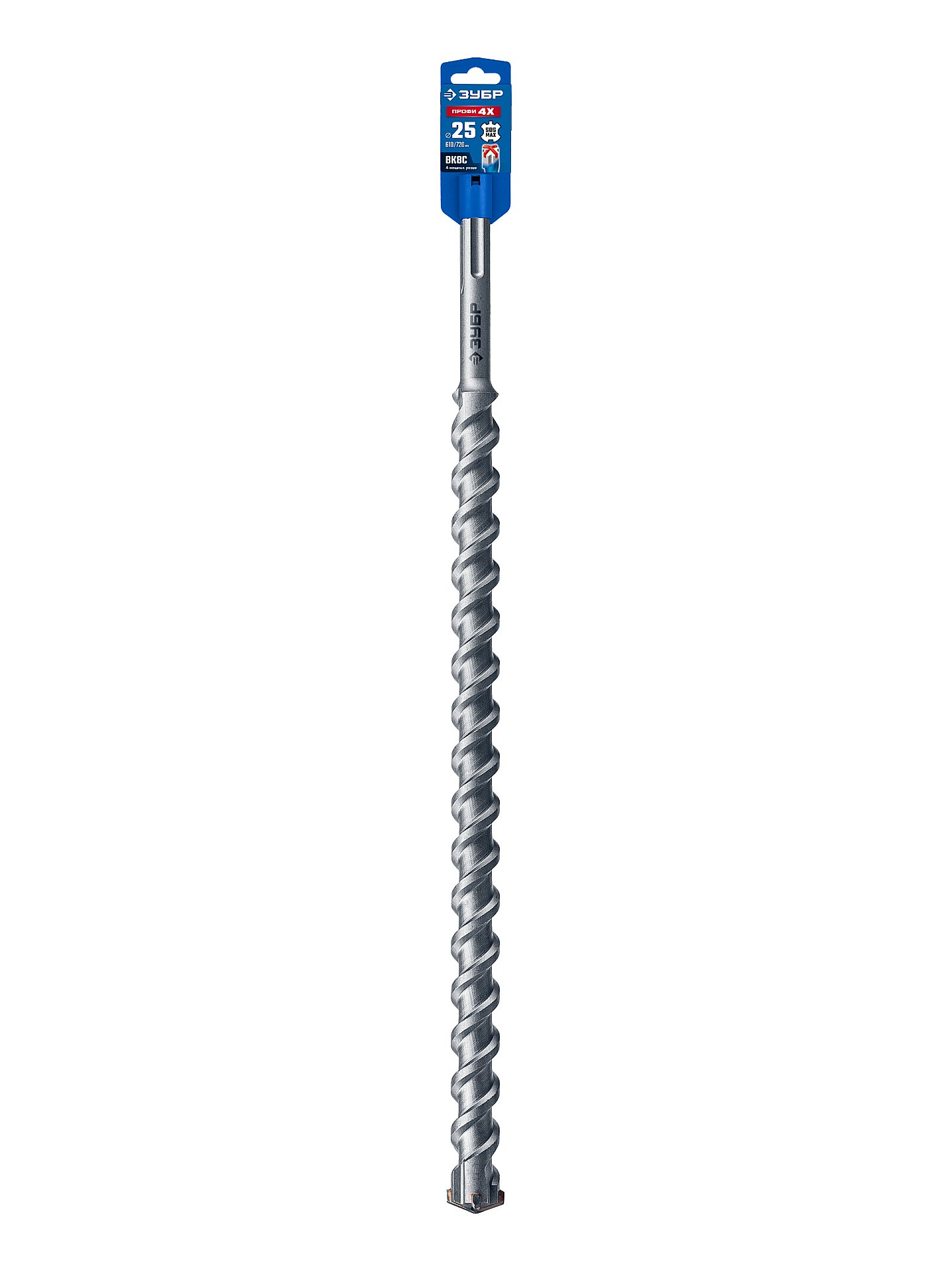 ЗУБР ПРОФИ-4Х 25x610/720 мм, SDS-max бур, ПРОФЕССИОНАЛ (29350-610-25)