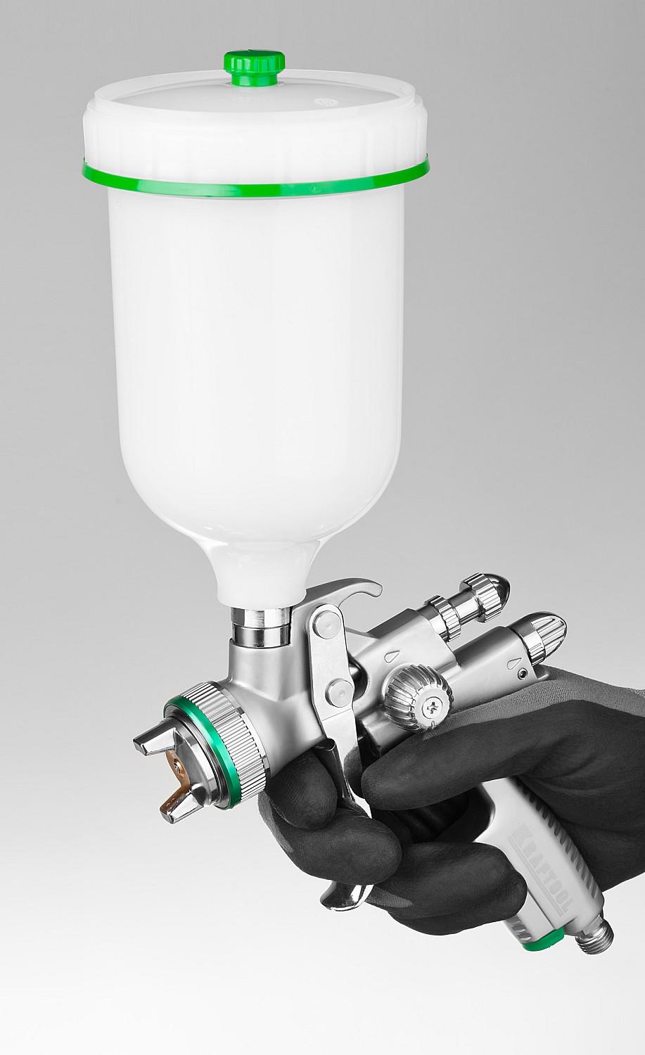 KRAFTOOL JETA 1000, HVLP, 1.3 мм, пневматический краскопульт с верхним бачком (06559-1.3)