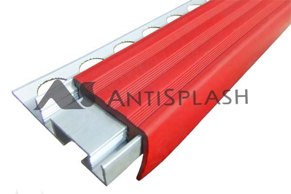 Профили закладные алюминиевые «SafeStep» красный (тип 2), 2,7 м