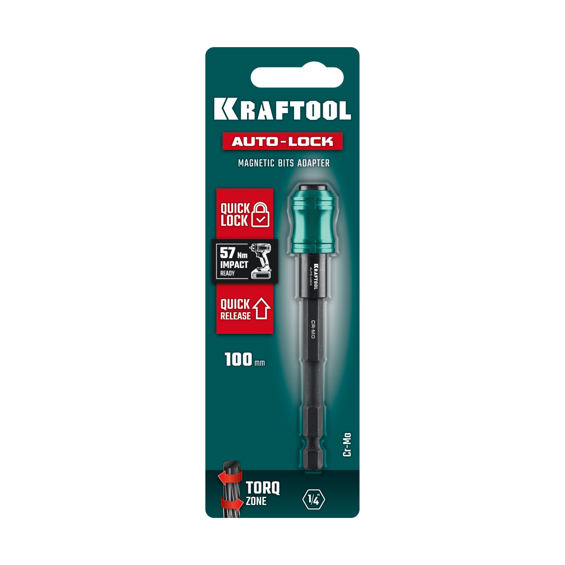 KRAFTOOL AUTO-LOCK, 100 мм, ударный адаптер для шуруповертов (26779-100)