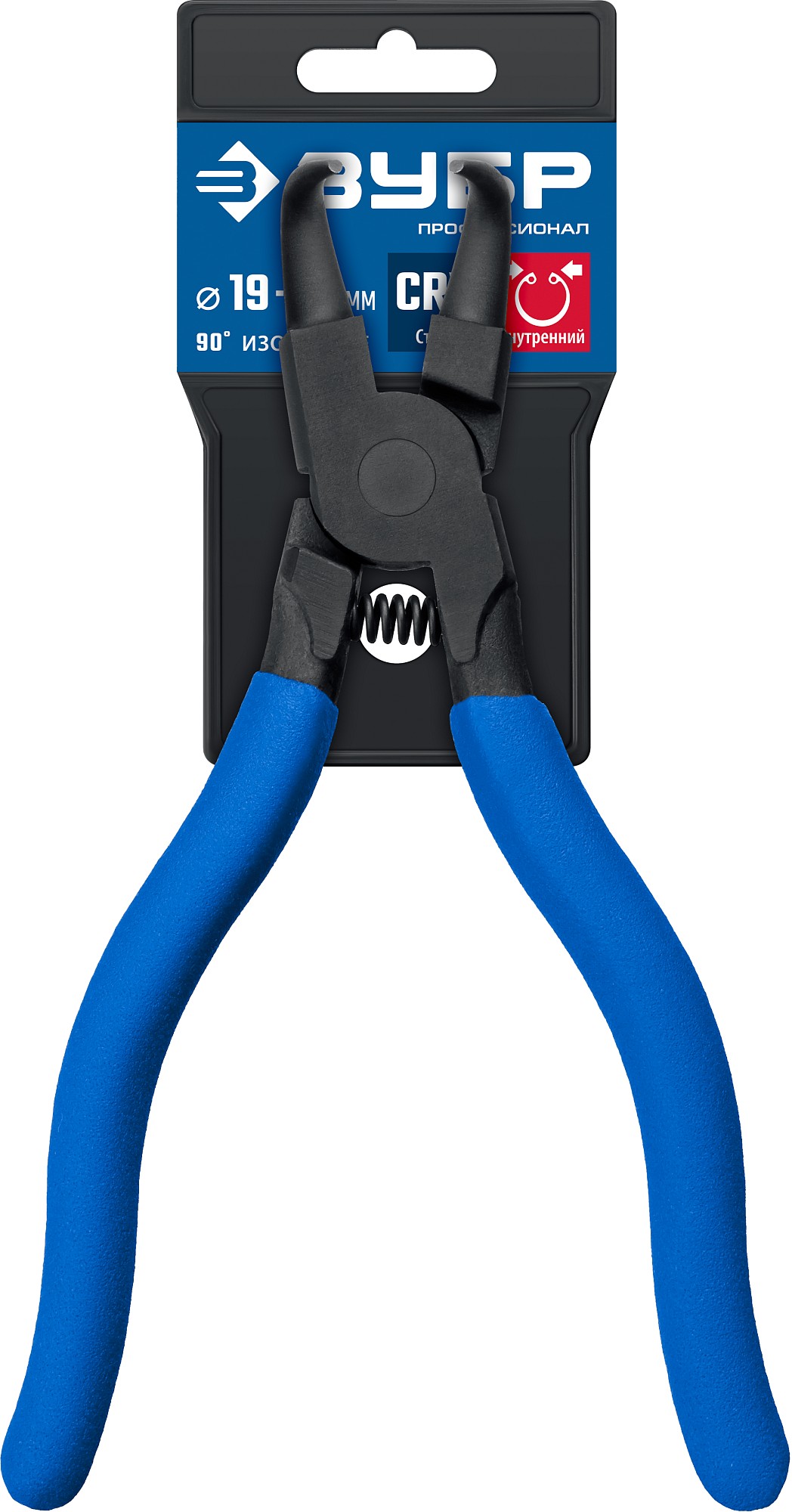 ЗУБР 170 мм, изогнутые губки, внутренний съемник стопорных колец, Профессионал (22821-2)
