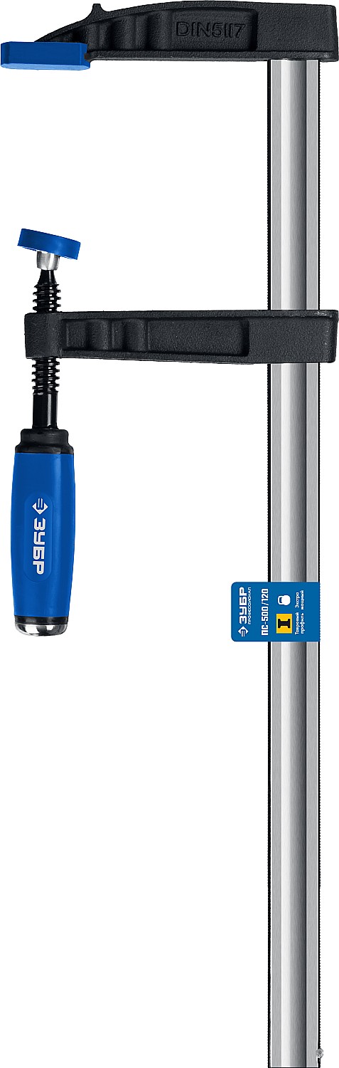 ЗУБР ПС-500/120, F, 500 х 120 мм, усиленная струбцина, Профессионал (32155-120-500)