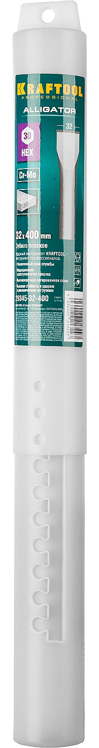 KRAFTOOL ALLIGATOR, 32 x 400 мм, HEX 30, плоское зубило (29345-32-400)