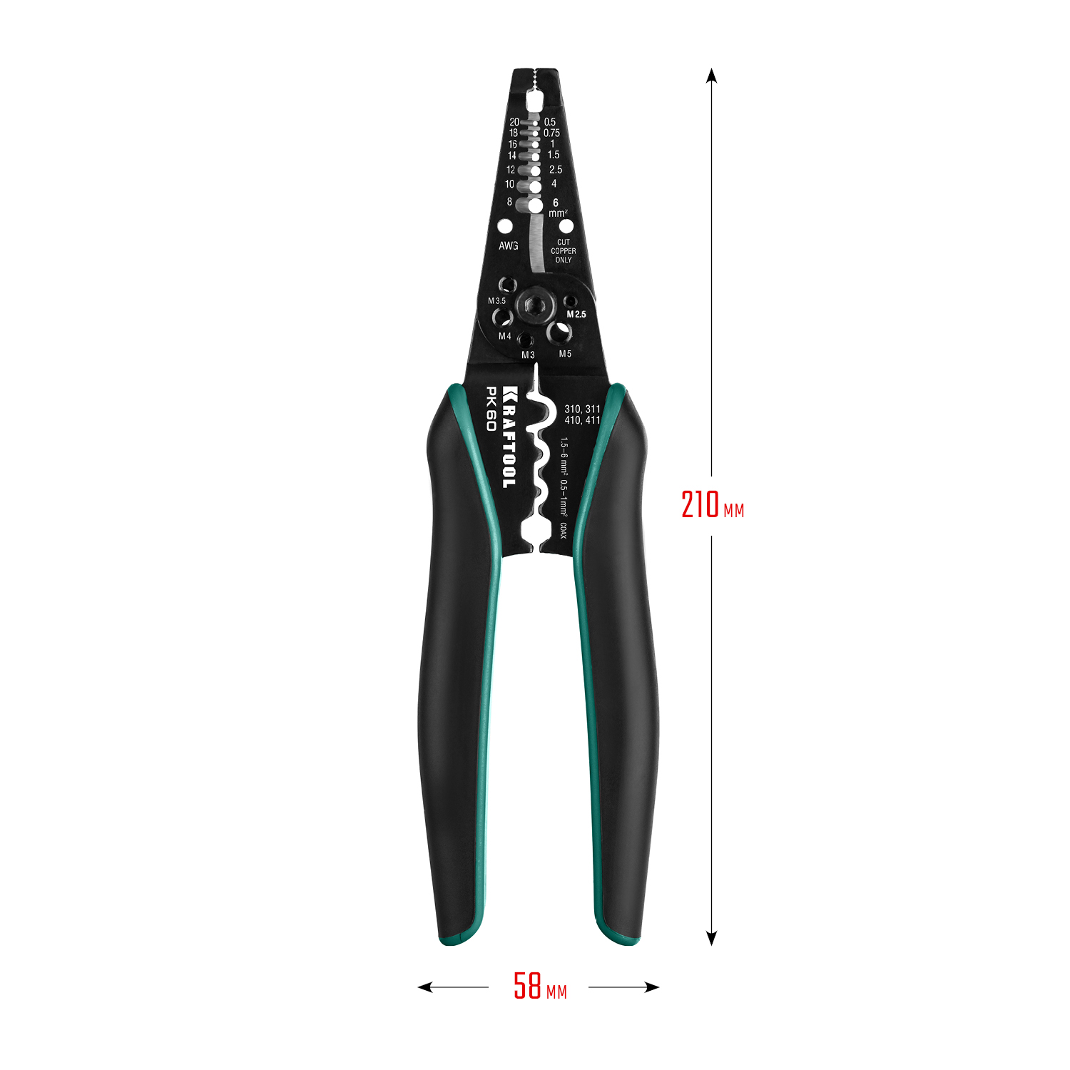 KRAFTOOL PK-60, 0.5 - 6 мм2, многофункциональный стриппер (22658)