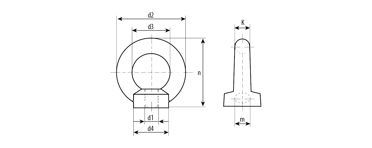 ЗУБР DIN 582, М24, 2 шт, кованая рым-гайка, Профессионал (4-304325-24)