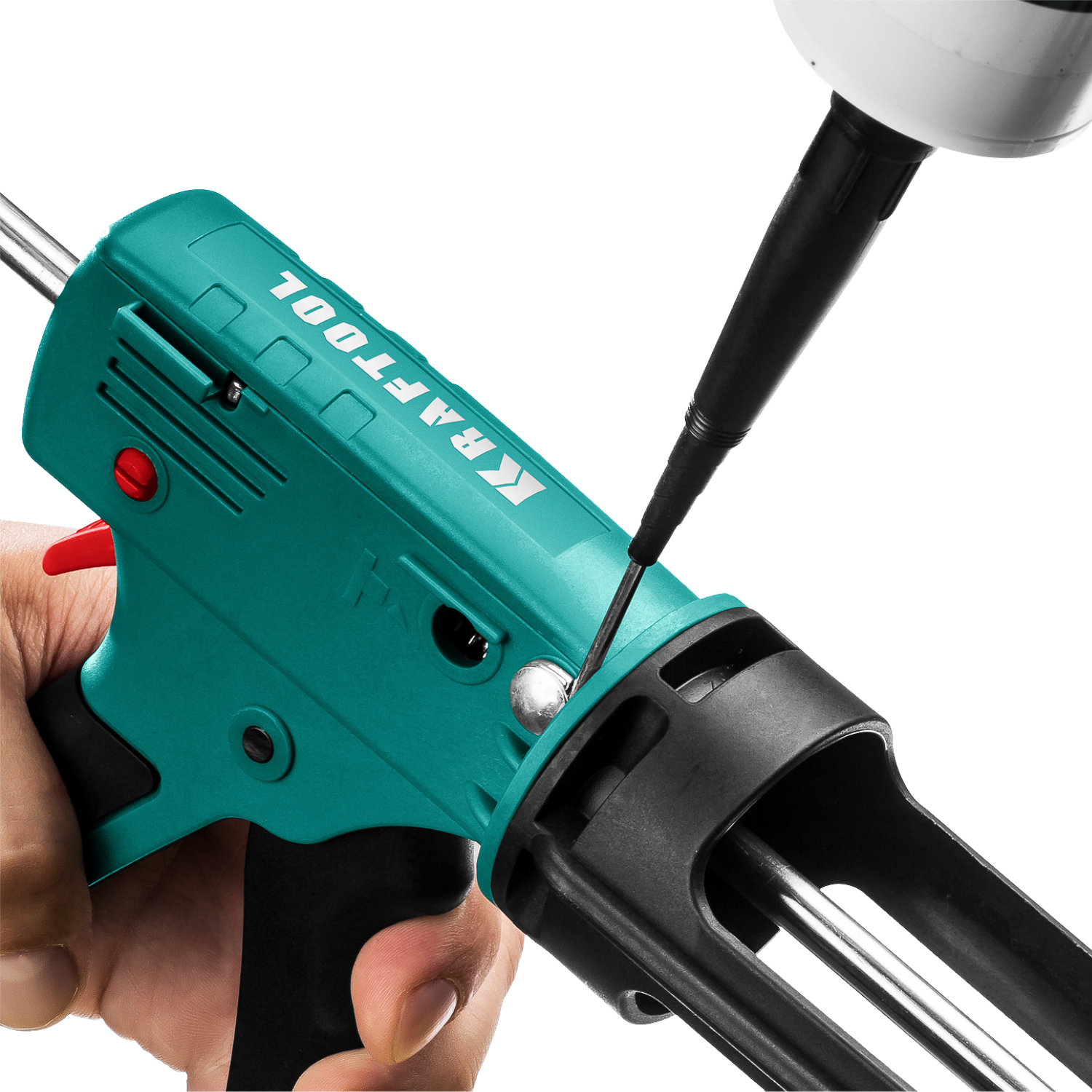 KRAFTOOL GRAND 2-in-1 310 мл, антикапельная система, скелетный пистолет для герметика (06674)