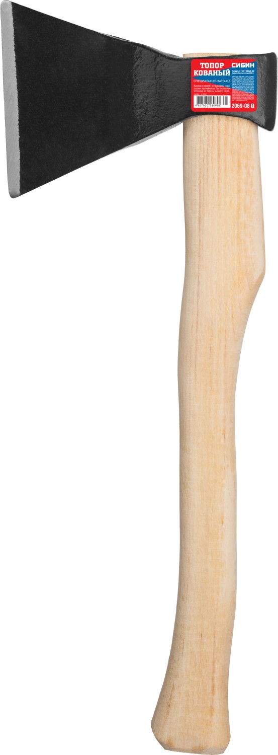 СИБИН 800/1000 г, 400 мм, кованый топор с прямым лезвием (2069-08)