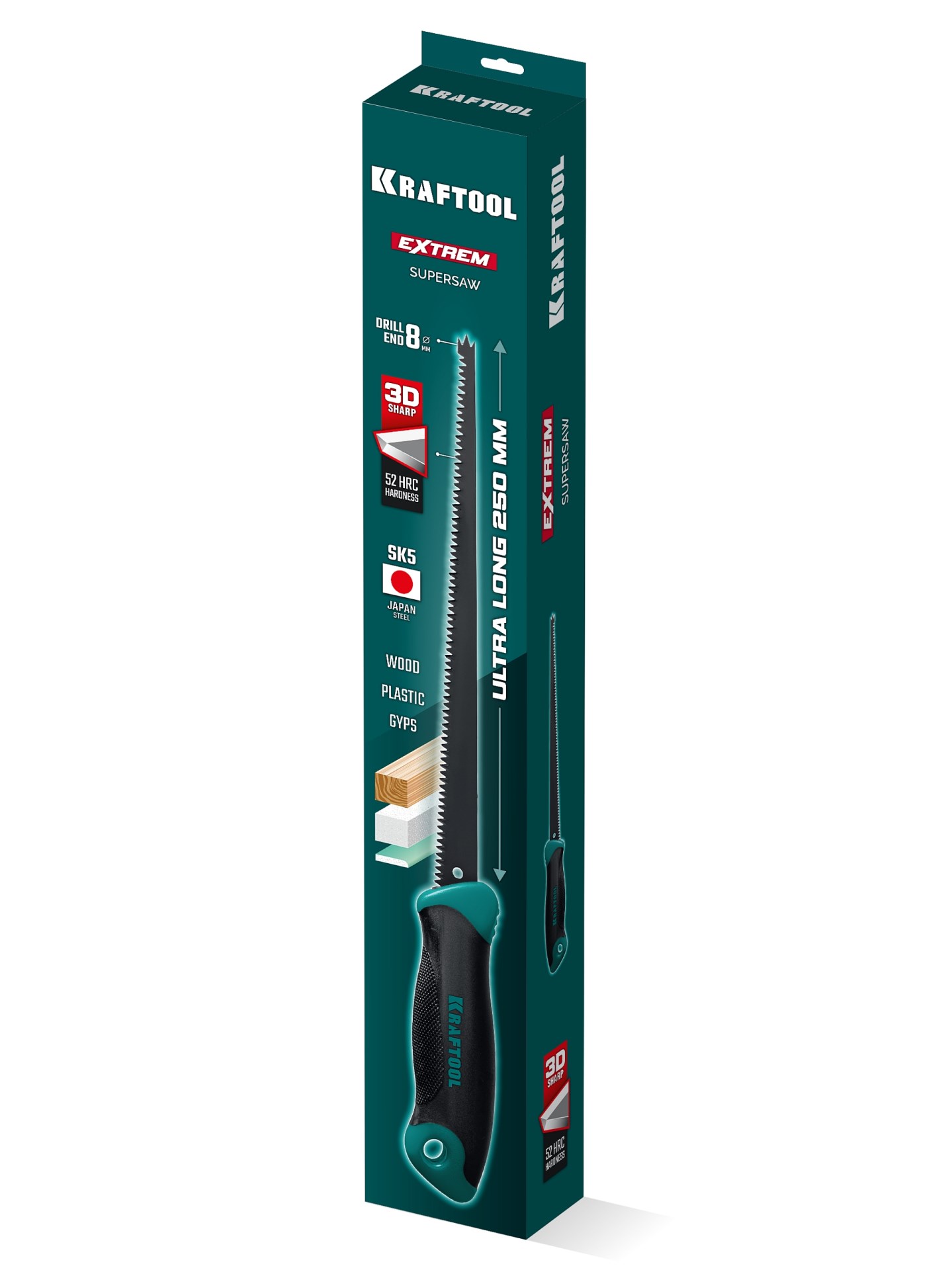 KRAFTOOL EXTREM SUPERSAW 250 мм, Мощная выкружная ножовка (15179-25)