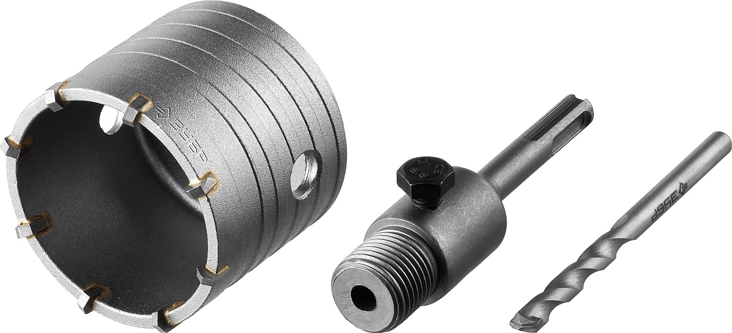 ЗУБР 65 мм, SDS - Plus, 8Т, коронка по бетону с оснасткой (29211-65)