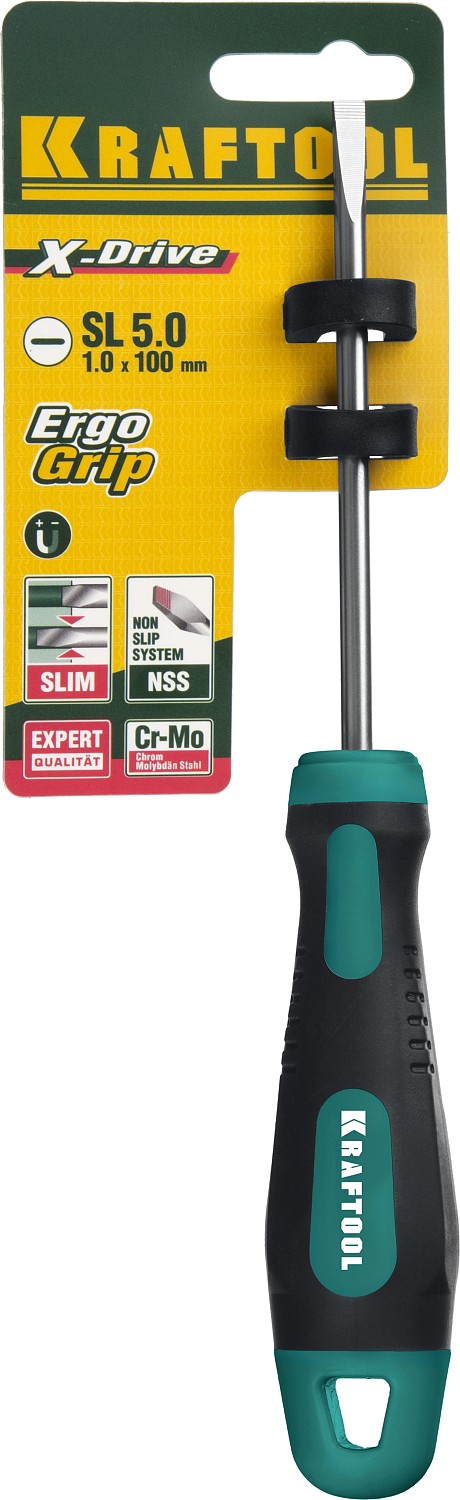 KRAFTOOL Х-Drive, SL5 x 100, отвертка (250071-5.5-100)