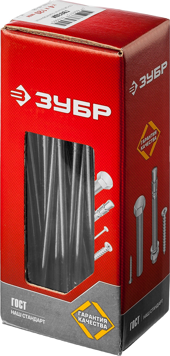 ЗУБР ГОСТ 4028-63, 120 x 4 мм, цинк, 1 кг, строительные гвозди (305031-40-120)