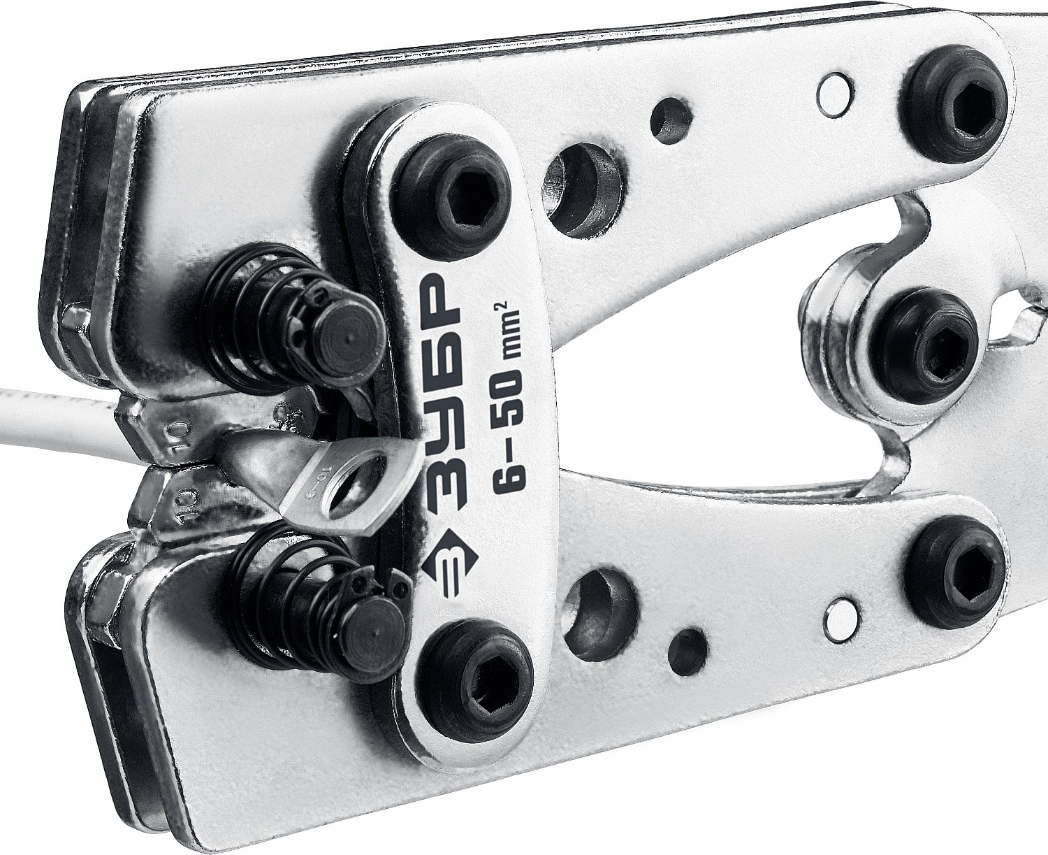 ЗУБР ПКГ-50, 6 - 50 мм2, усиленные пресс-клещи гексагональные для медных наконечников и гильз, Профессионал(45453)