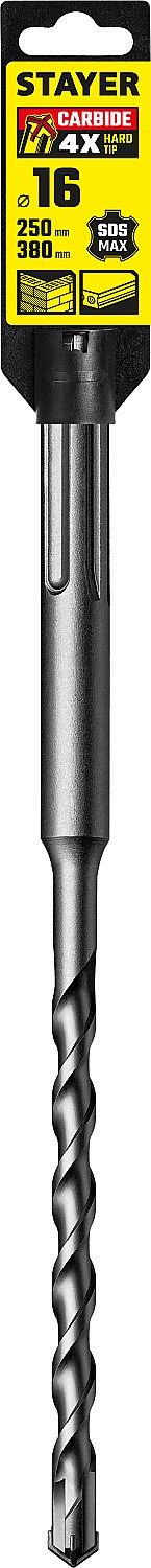 STAYER Hercules-4Х, 16 x 250/380 мм, SDS-max бур, Professional (29370-250-16)