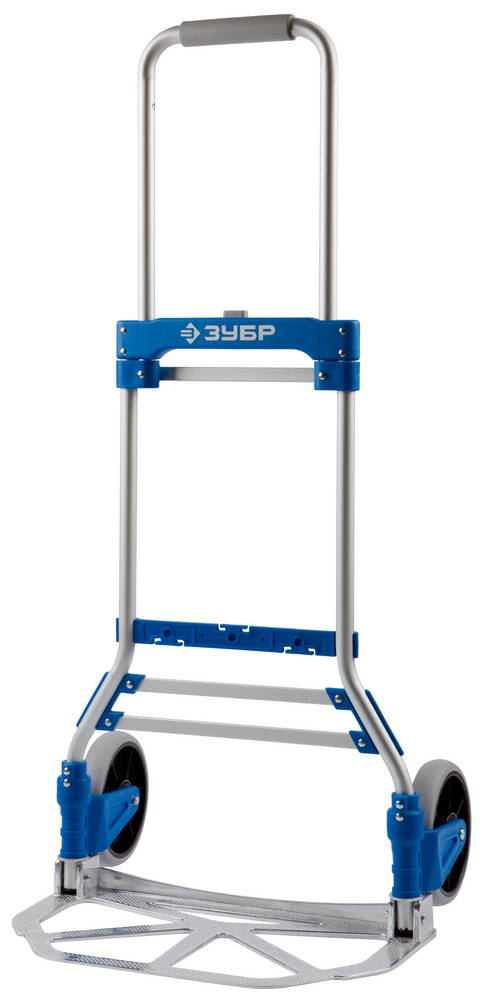 ЗУБР ТР-90, до 90кг, каркас и платформа из алюм, платформа 48.5х28.5см, колеса d13 см, вес 4.65кг, складная хозяйств тележка, Профессионал (38750-90)