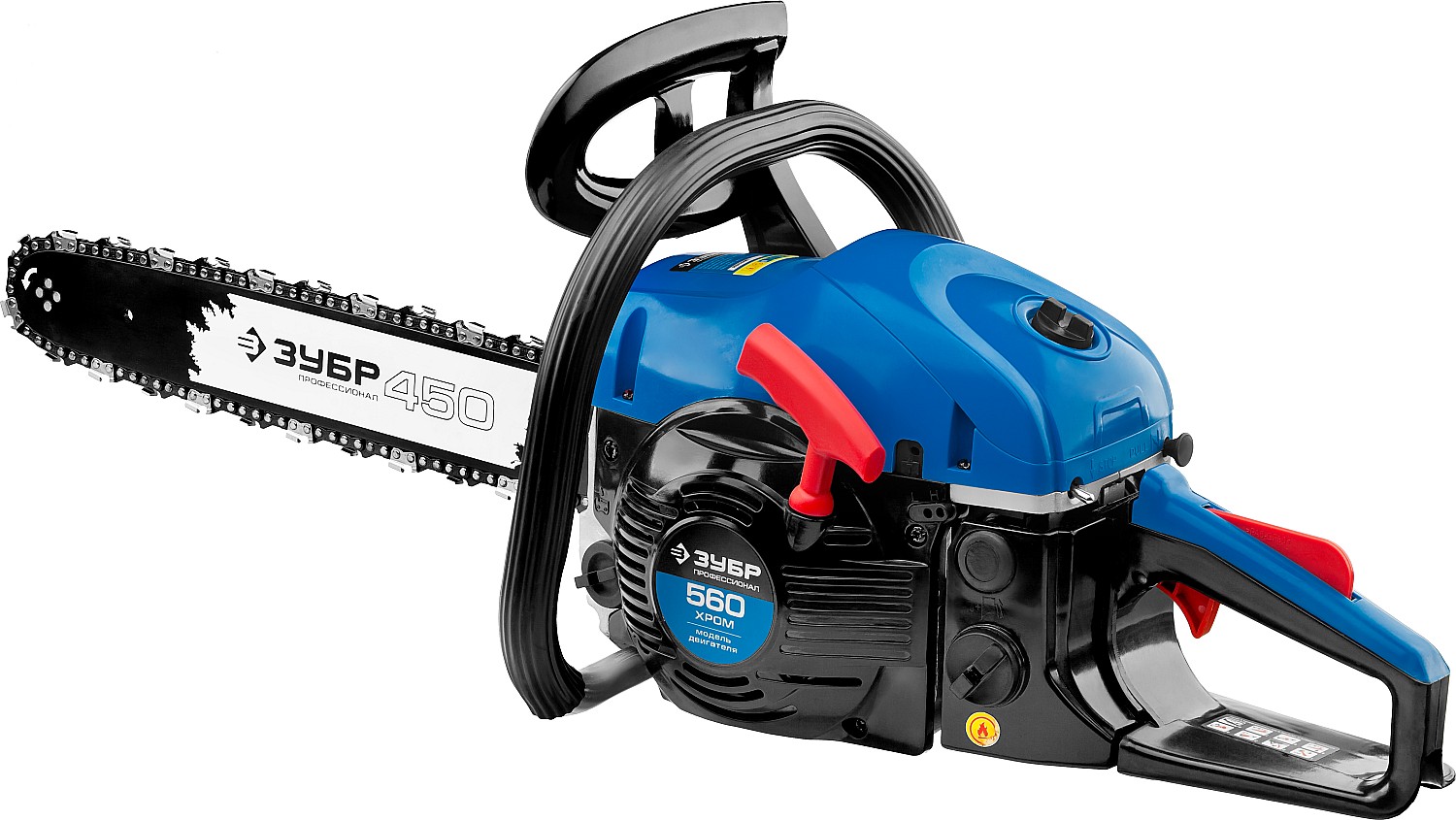 ЗУБР 56 см3, 45 см, бензопила, Профессионал (ПБЦ-560 45ДП)