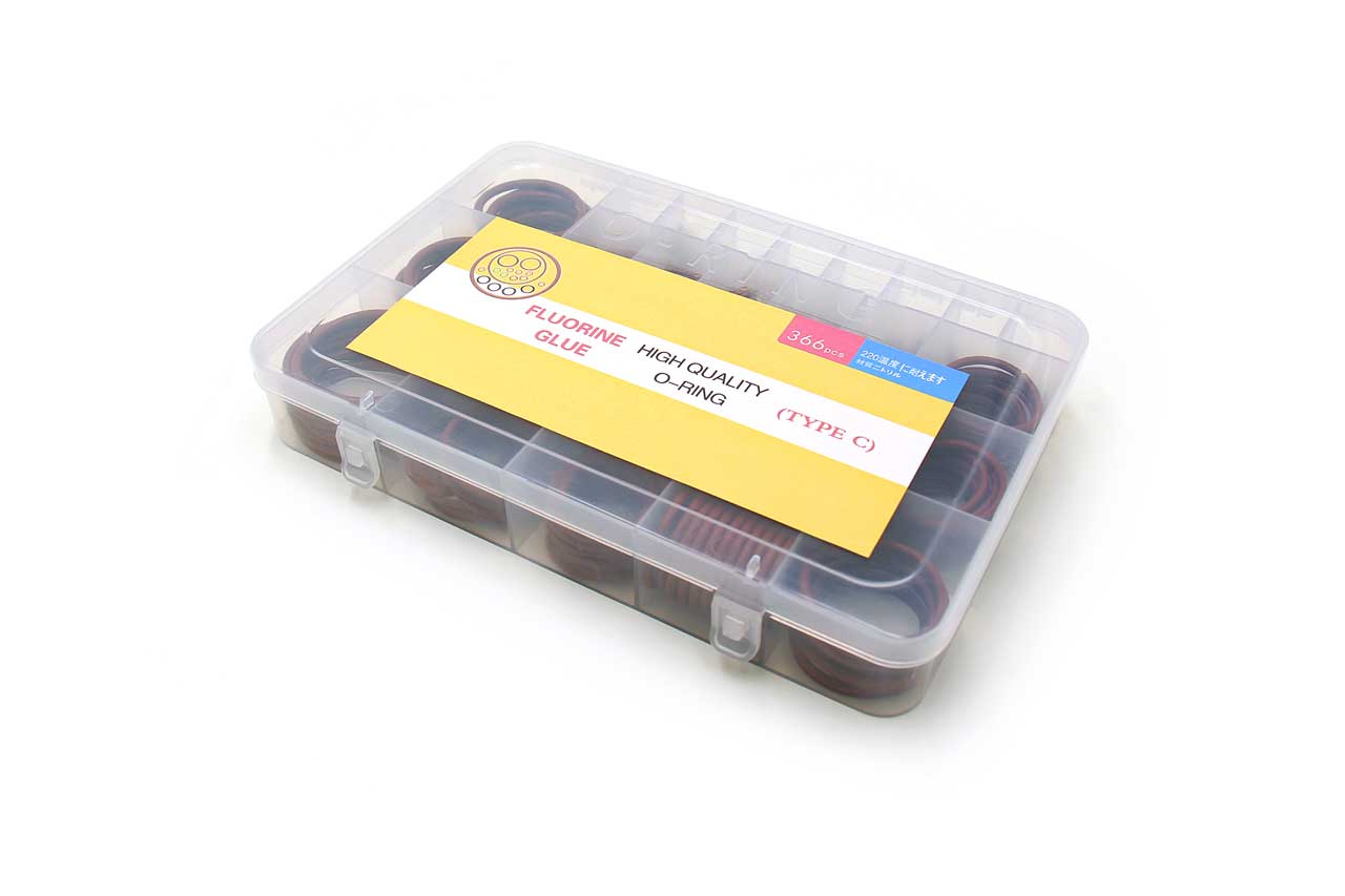 Набор колец фторкаучуковых уплотнительных O-Ring FKM75 Метр. 366 шт