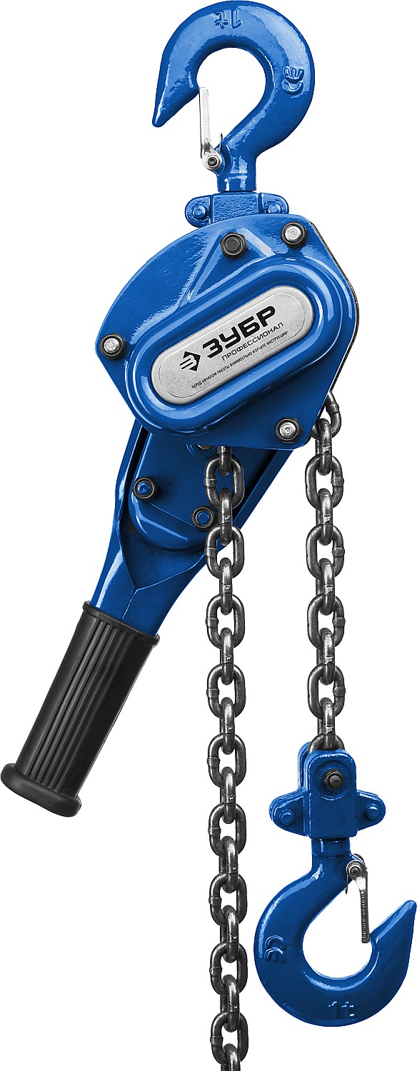 ЗУБР ТР-1-1.5, 1 т, 1.5 м, ручная цепная рычажная таль, Профессионал (43090-1)