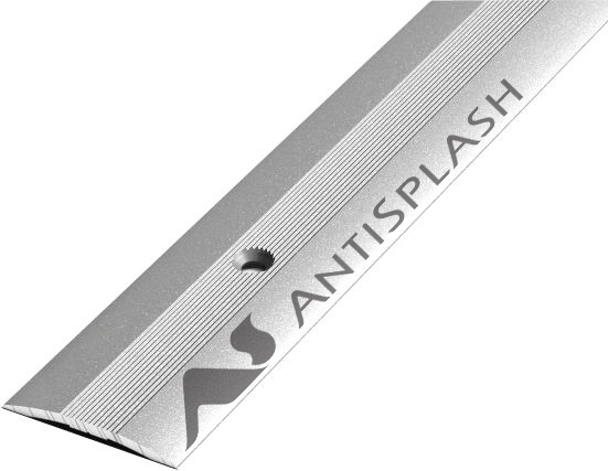 Порог алюминиевый  ПС-03-2 28x3,4x1800 мм, окрашенный в серебро
