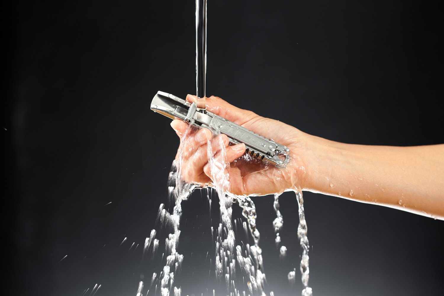 OLFA металлический корпус, безопасный нож с трапециевидным лезвием (OL-SK-12)