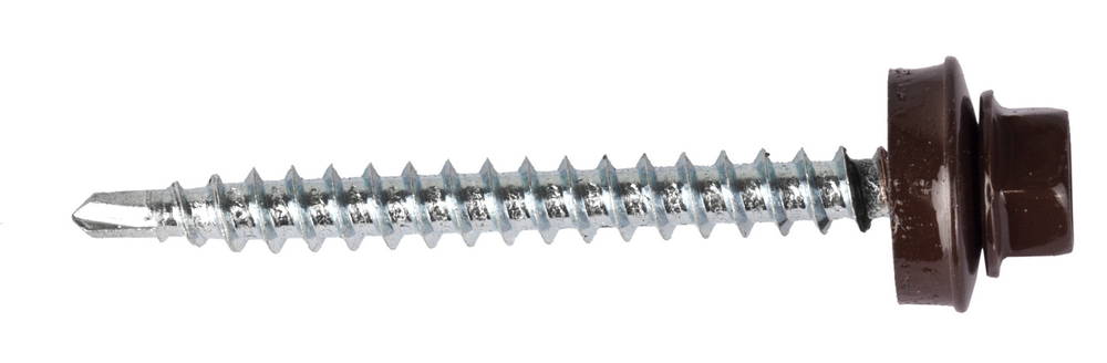 ЗУБР СКД 8017, 50 х 4.8 мм, шок.-коричн., 250 шт (1,62 кг.), кровельный саморез, Профессионал (4-300315-48-050-8017)