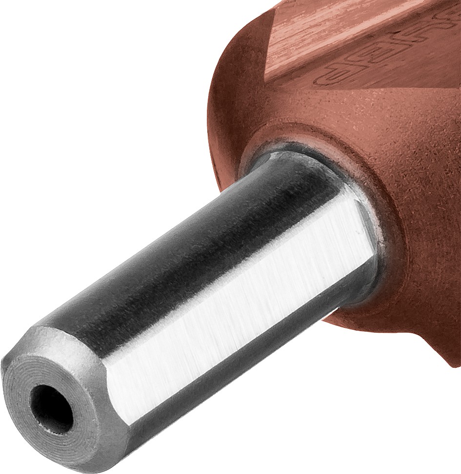 ЗУБР Кобальт, 4-39 мм, 14 ступеней, сталь Р6М5, кобальтовое покрытие, ступенчатое сверло, Профессионал (29672-4-39-14)