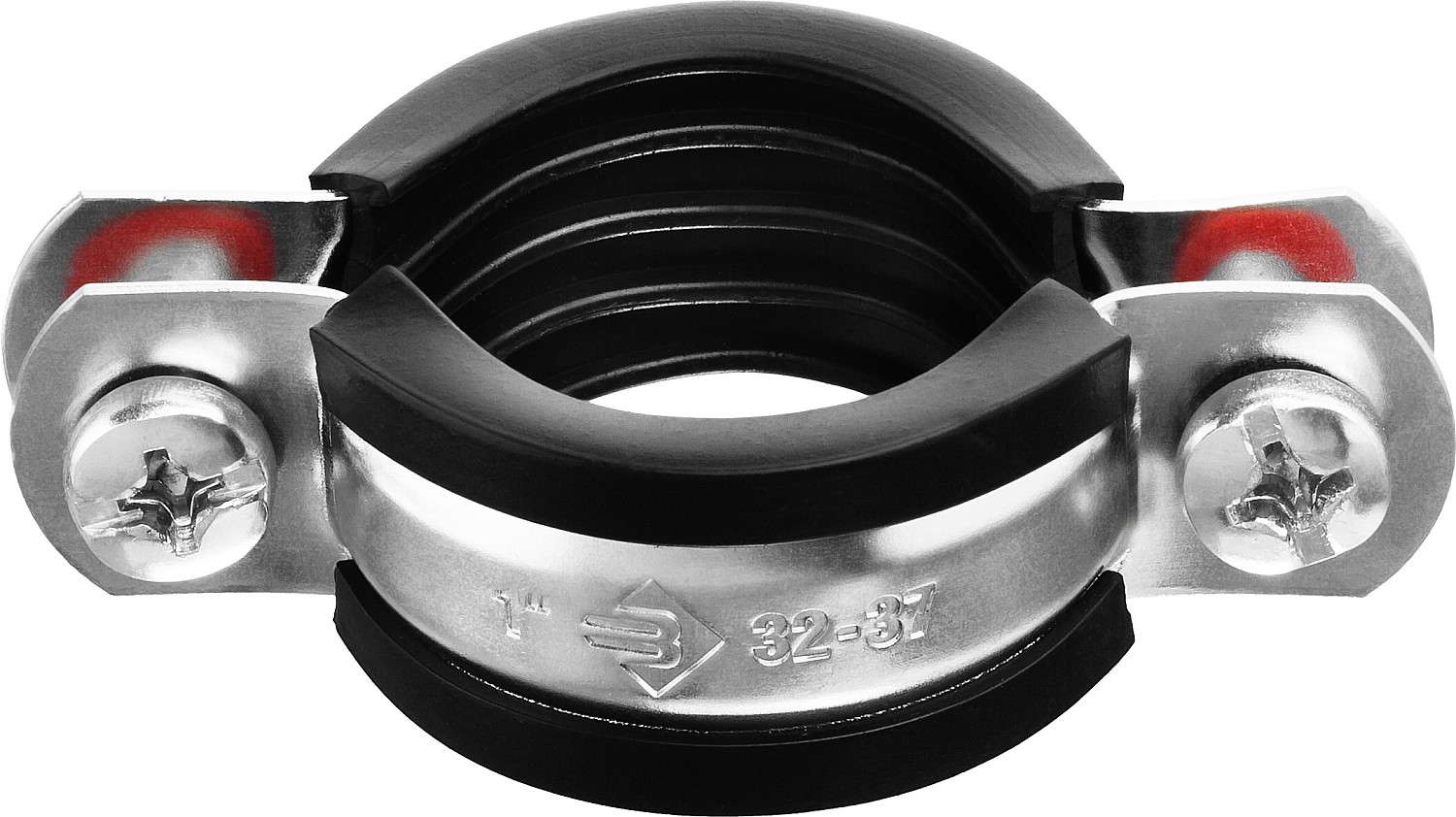 ЗУБР 1″, цинк, 9 шт, трубный хомут с гайкой (37850-32-37)