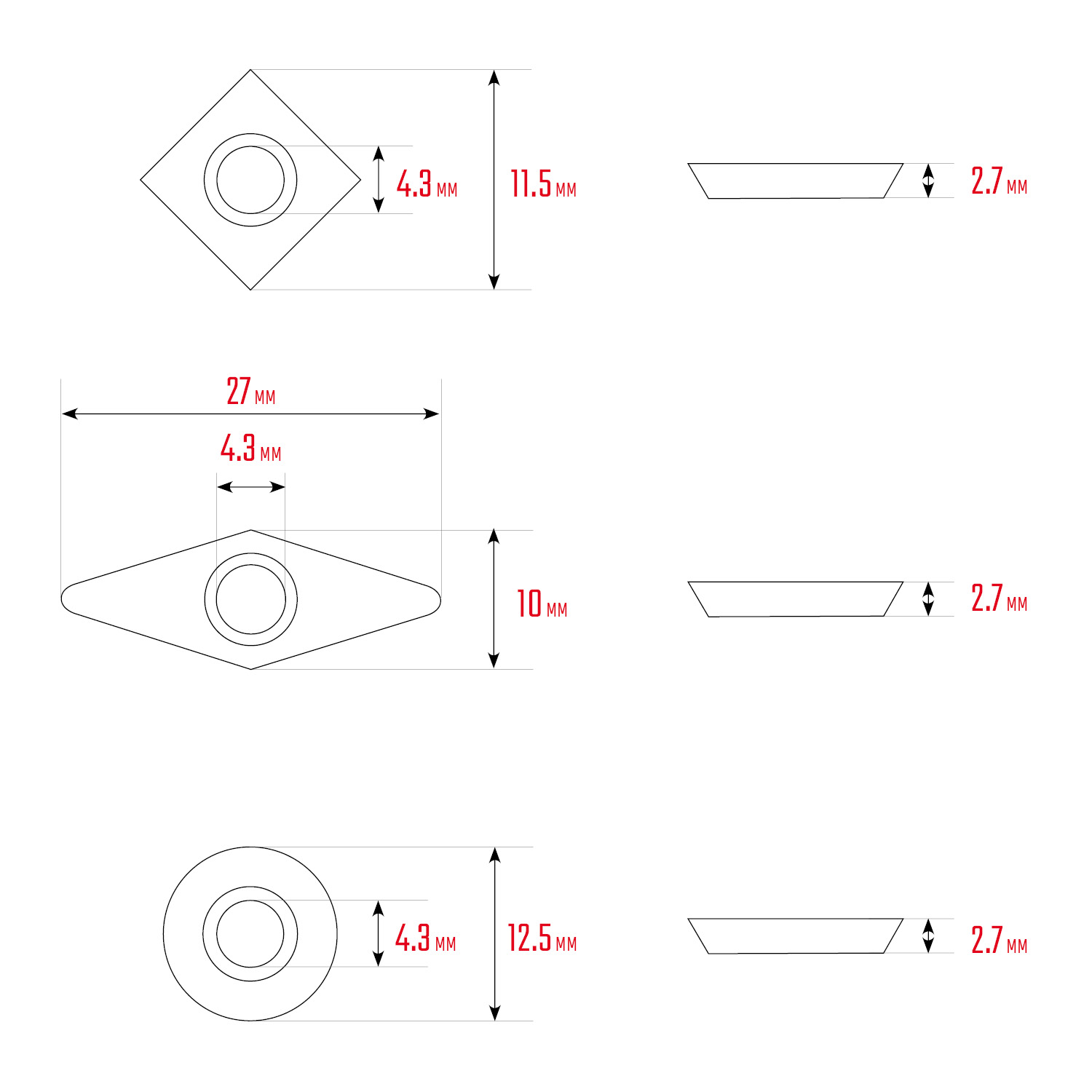 KRAFTOOL Precision-3, 3 предм., набор ручных резцов по дереву (18369)