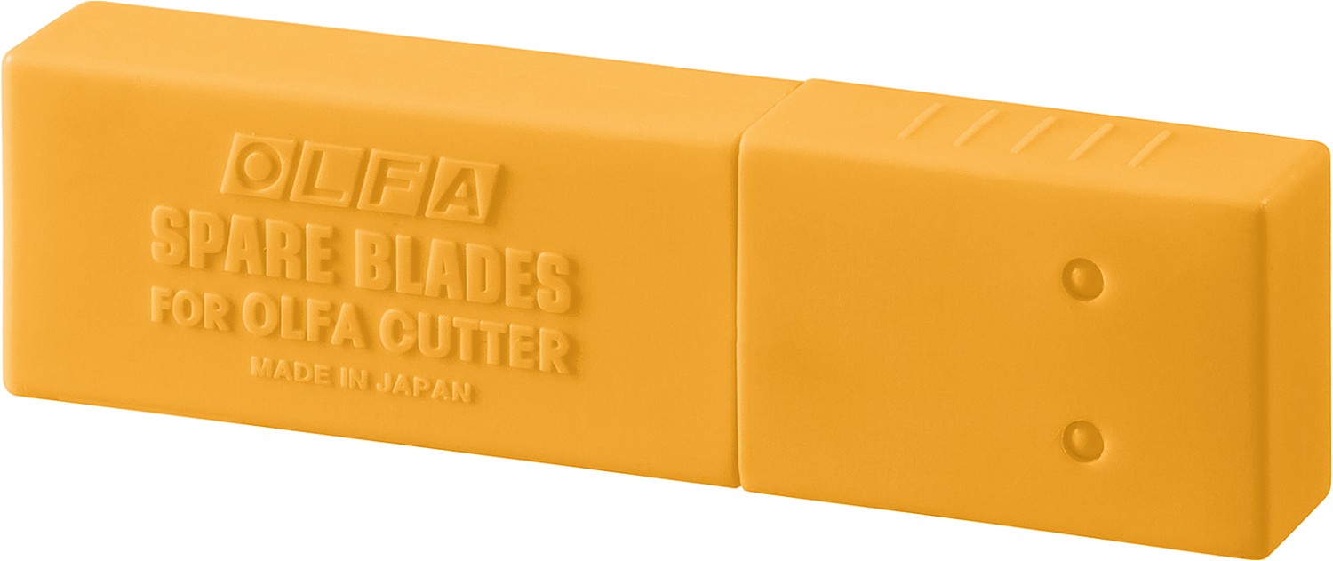 OLFA 9 мм, 50 шт, в пластиковом кейсе + блистер, сегментированные лезвия (OL-AB-50B)