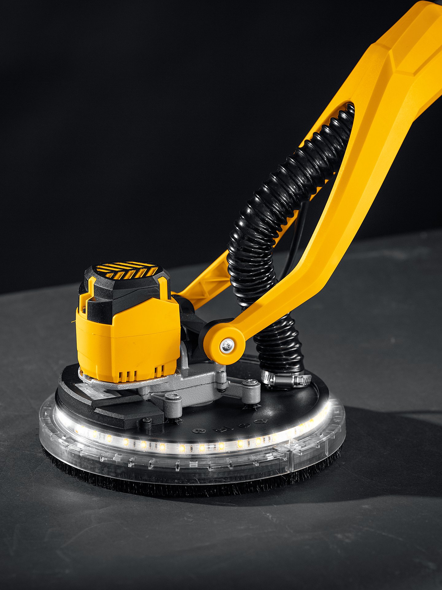 STEHER d225 мм, 500 Вт, подсветка, бесщеточная шлифовальная машина для стен (жираф), кейс (DWB-500)