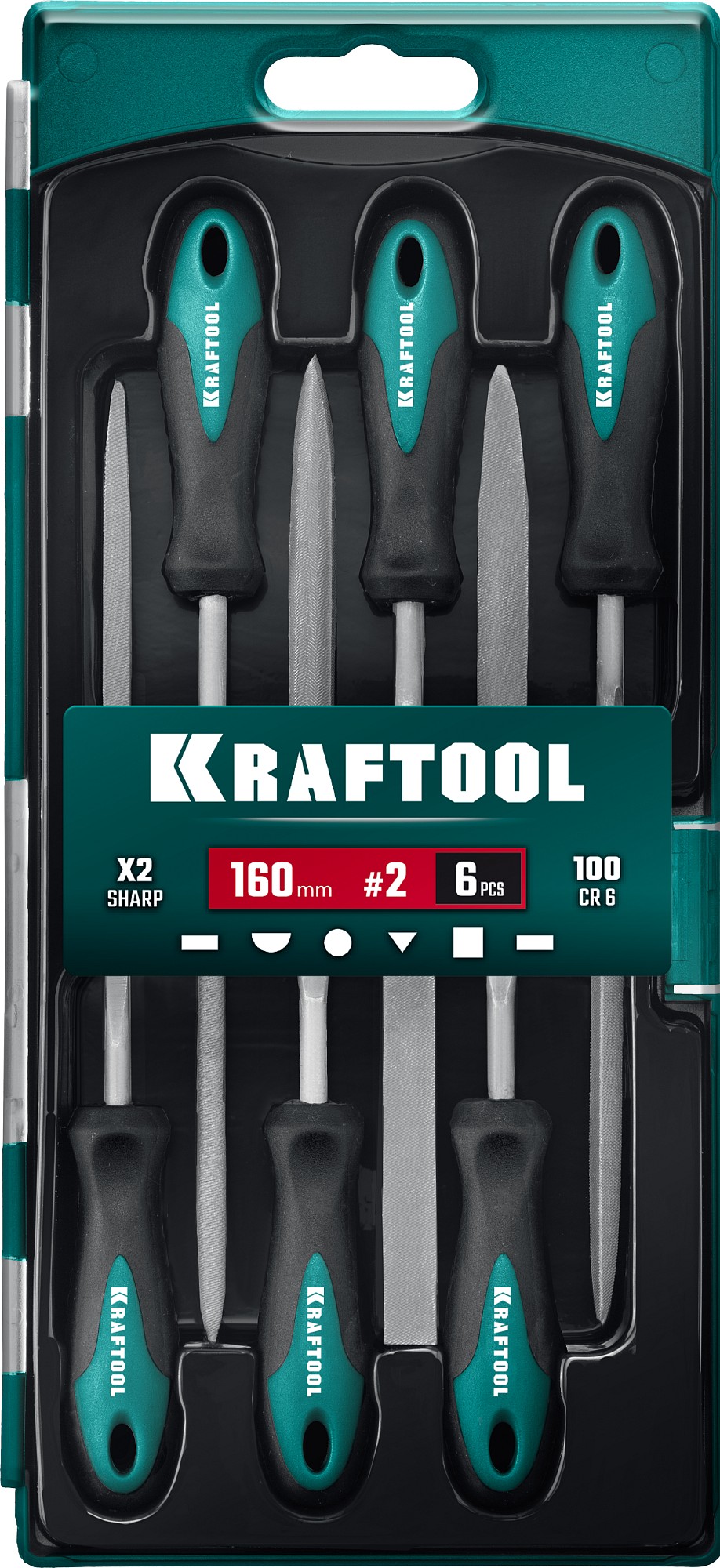 KRAFTOOL 6 шт, 160 мм, набор надфилей (16030-6)