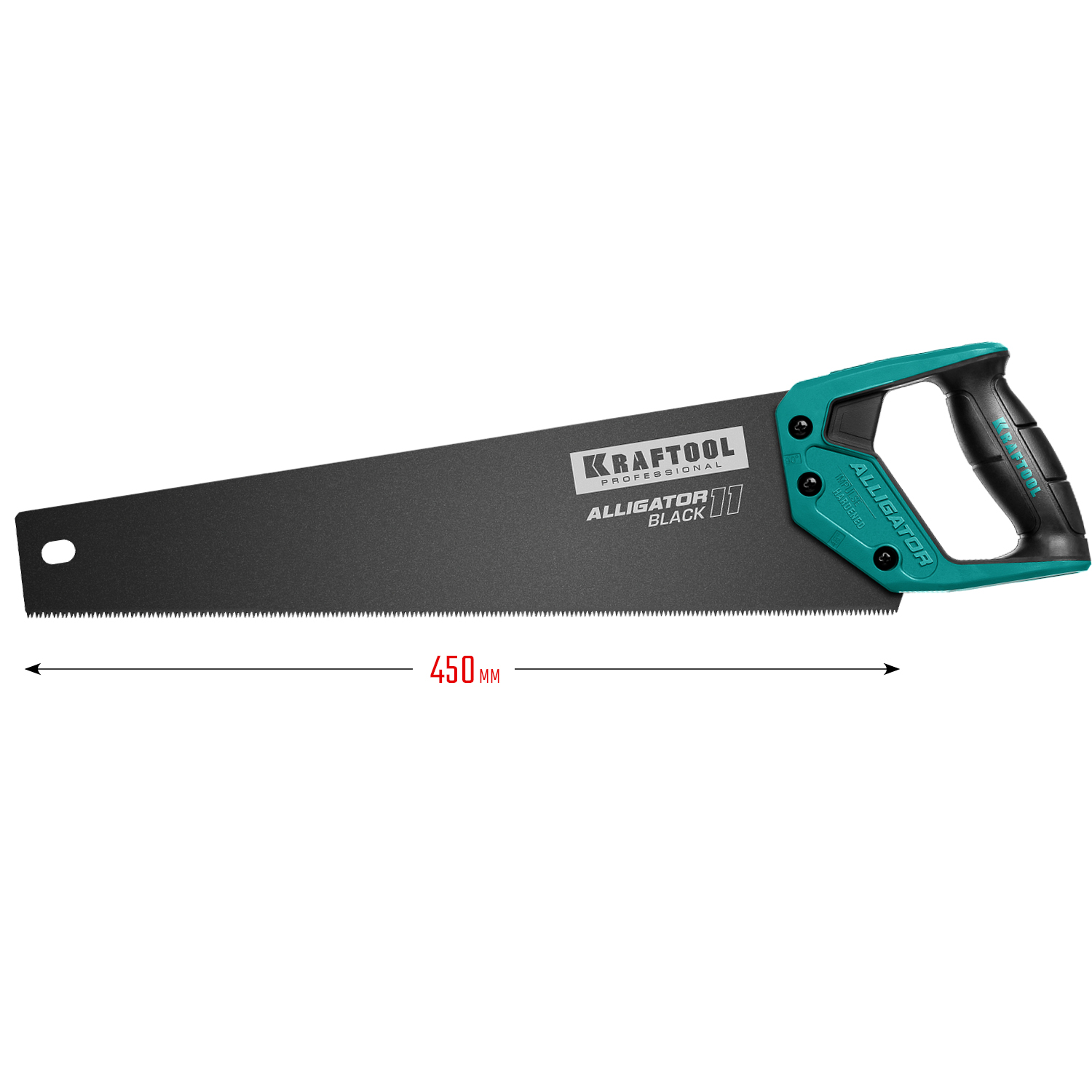 KRAFTOOL Alligator Black 11, 450 мм, ножовка для точного реза (15205-45)