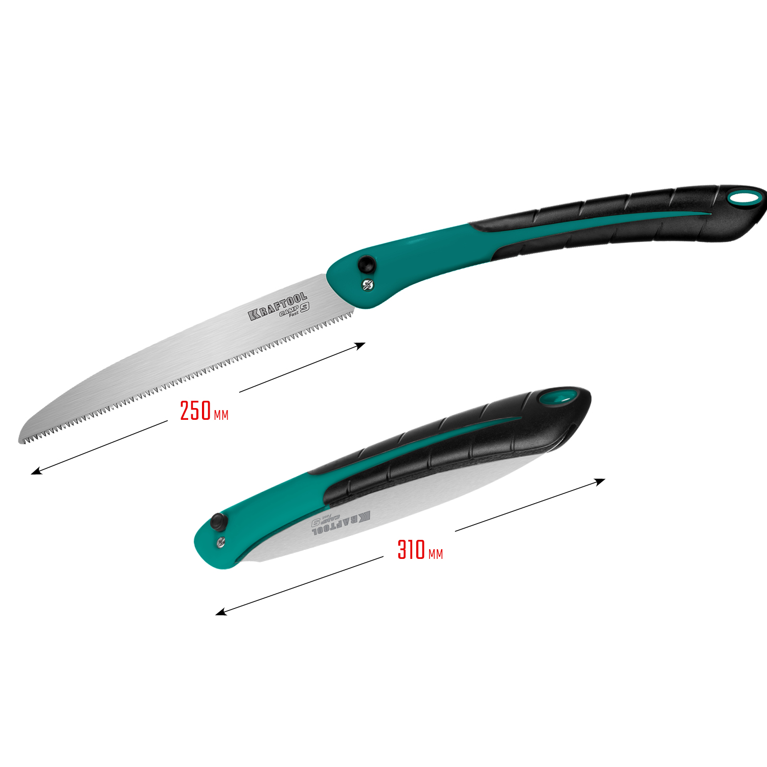 KRAFTOOL Camp Fast 9, 250 мм, ножовка для быстрого реза сырой древесины (15218)