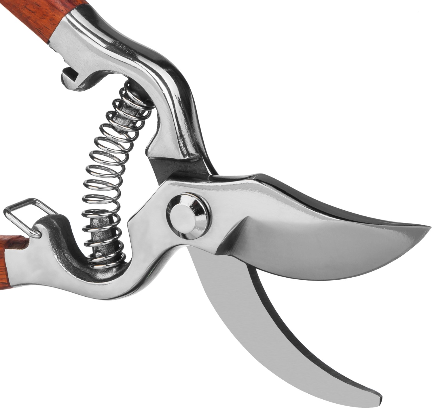 GRINDA P-15, 210 мм, нержавеющая сталь, с деревянными рукоятками, цельнокованый плоскостной секатор, PROLine (423415)