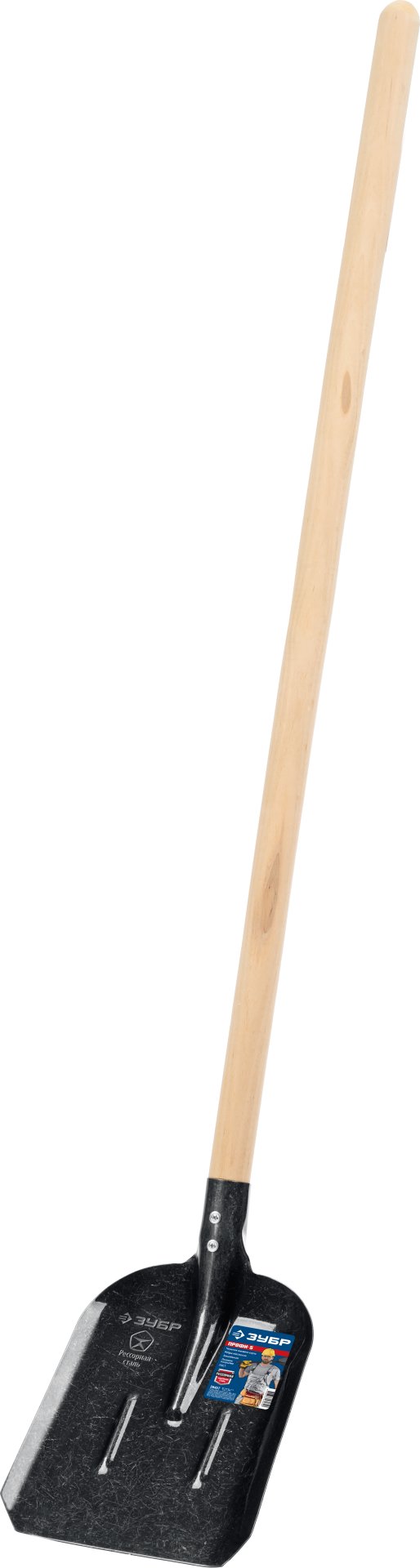 ЗУБР ПРОФИ-5 350х230х1450мм, полотно рессор.сталь 1.6мм закалено, c ребрами жестк., черенок высш.сорт, тип ЛСП, совковая лопата, Профессионал (39457)