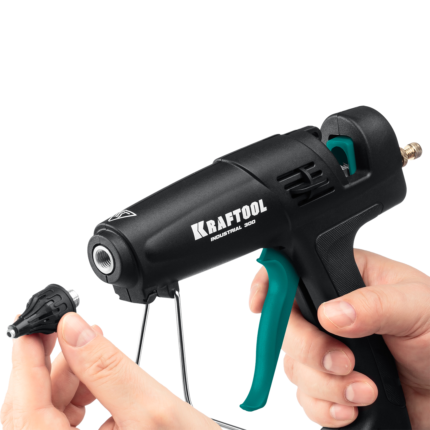 KRAFTOOL Industrial 300, d 11 - 12 мм, 45 г/мин, электрический термоклеевой пистолет (06842)