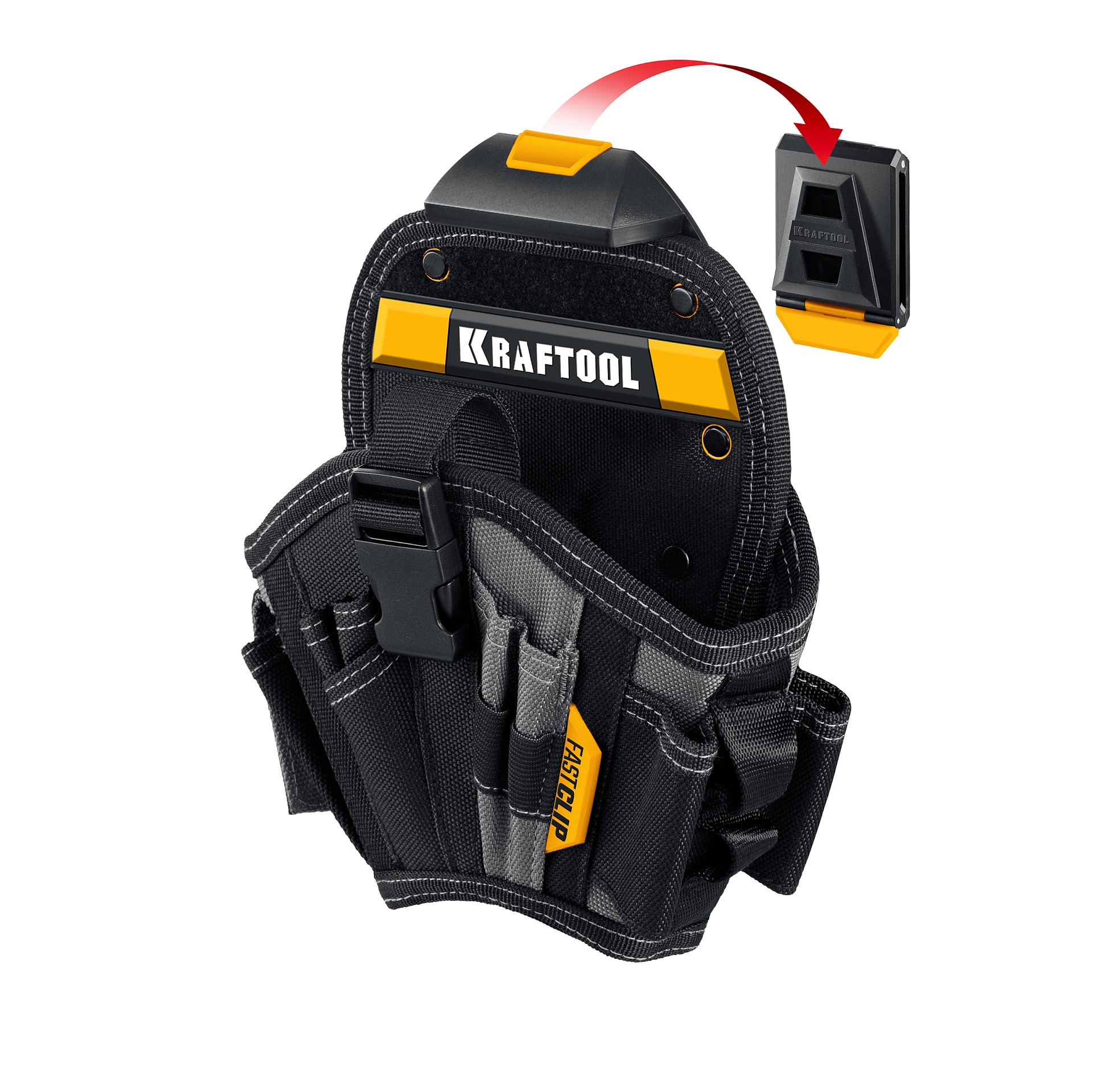 KRAFTOOL KH-17 кобура для шуруповерта с быстросъёмным креплением FastClip, большая (38768)