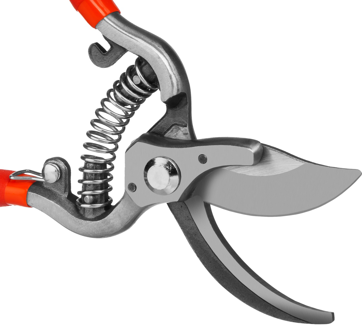 GRINDA G-1, 150 мм, цельнокованые лезвия, стальные рукоятки, покрытие ПВХ, плоскостной мини-секатор (423101)