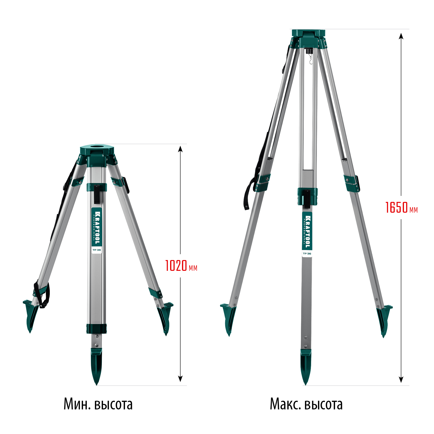 KRAFTOOL GST 165, геодезический штатив (34732)