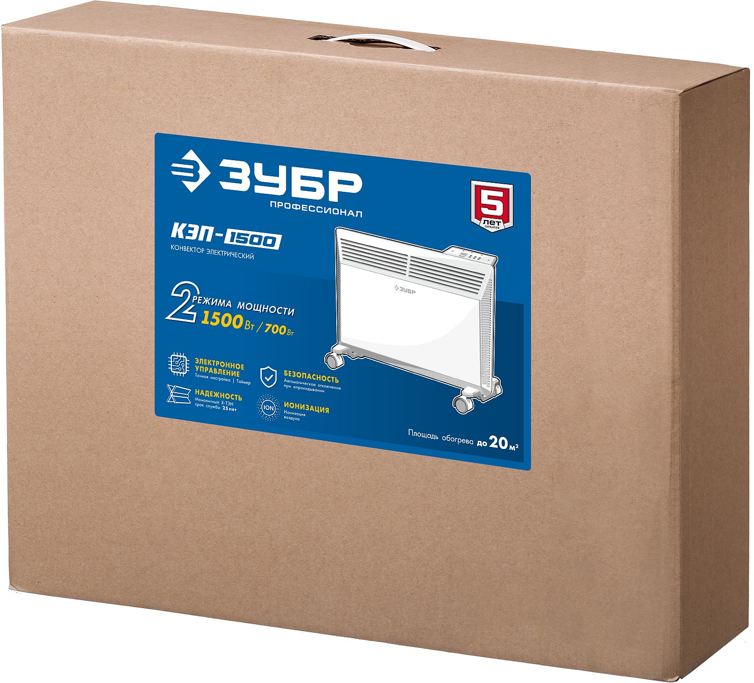 ЗУБР ПРО серия 1.5 кВт, электрический конвектор, Профессионал (КЭП-1500)