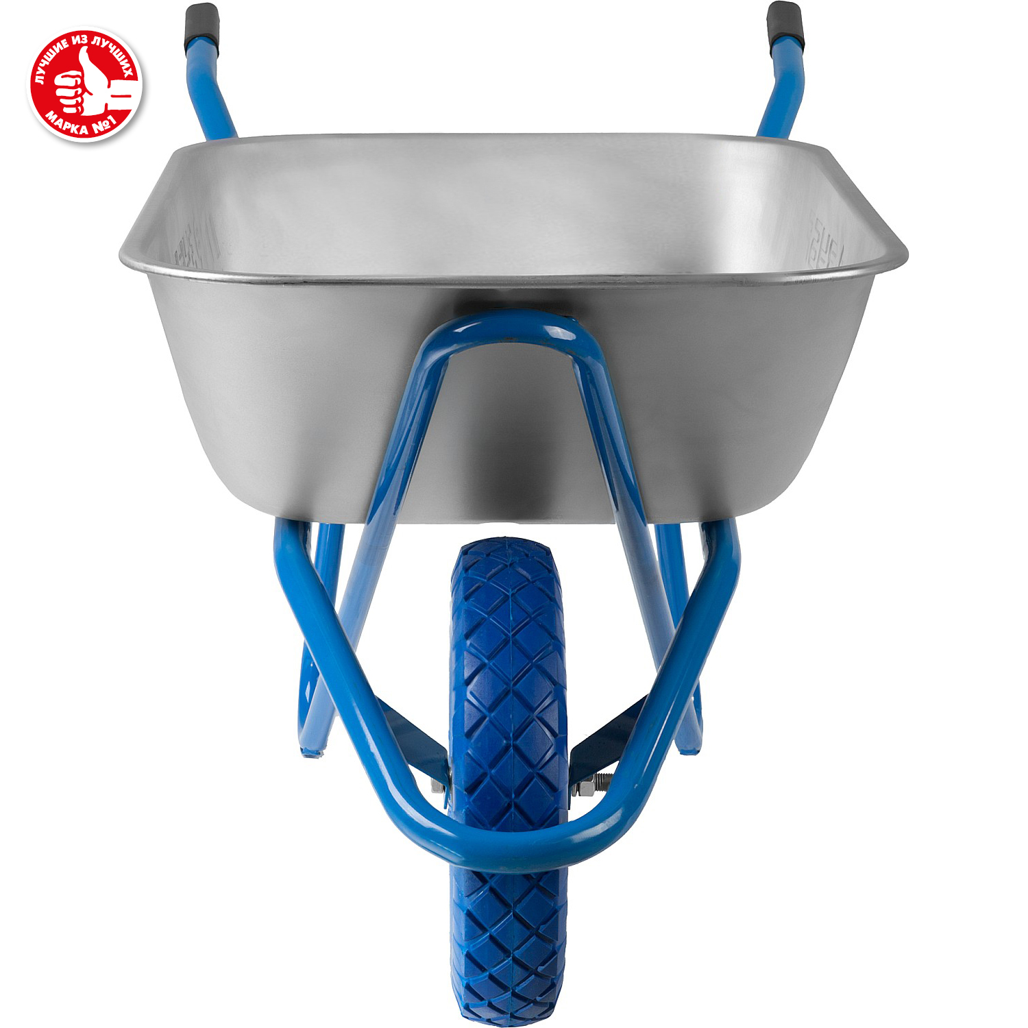 ЗУБР ПТ-200, 110 л, 220 кг, одноколесная, полиуретановое колесо, строительная тачка, Профессионал (39903)