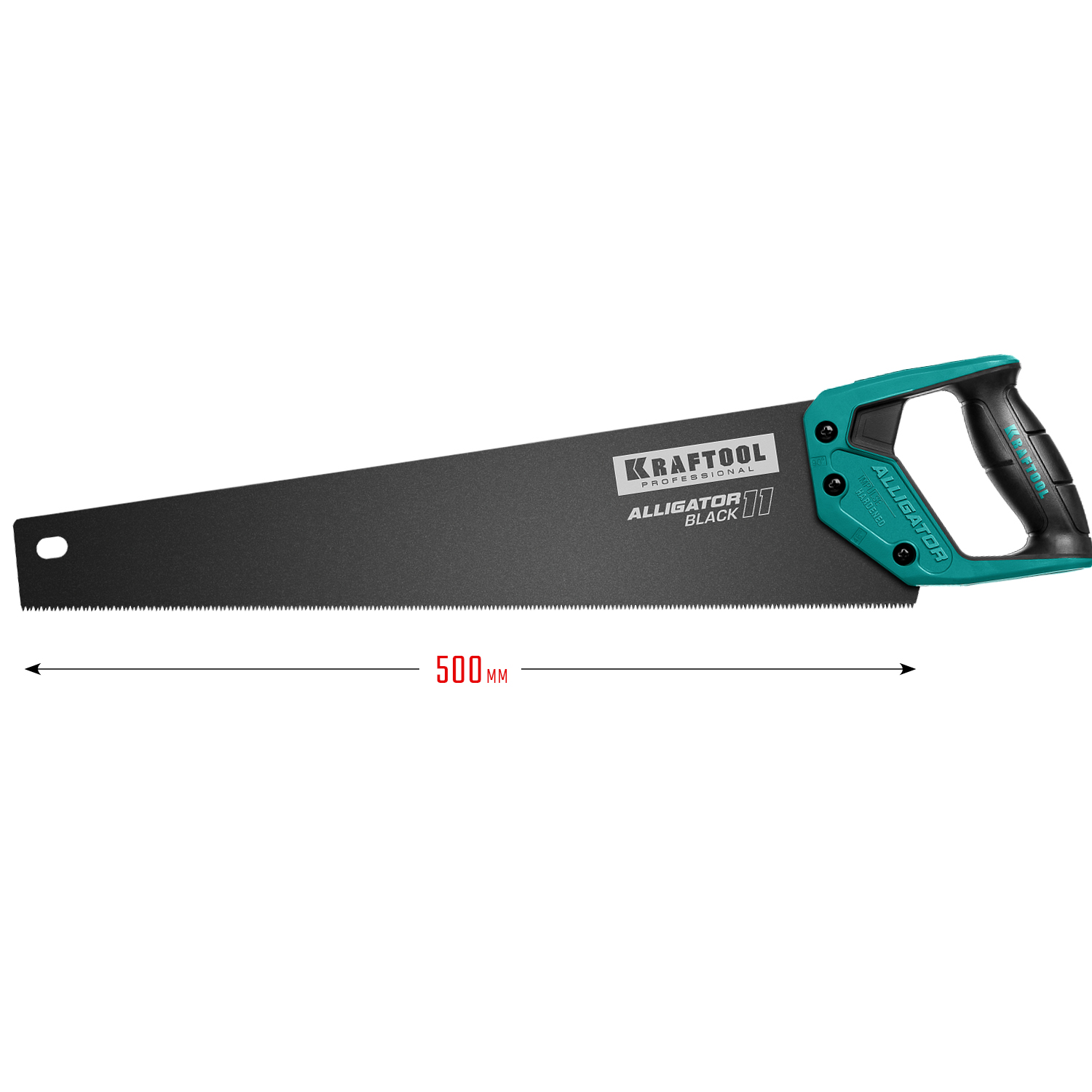 KRAFTOOL Alligator Black 11, 500 мм, ножовка для точного реза (15205-50)