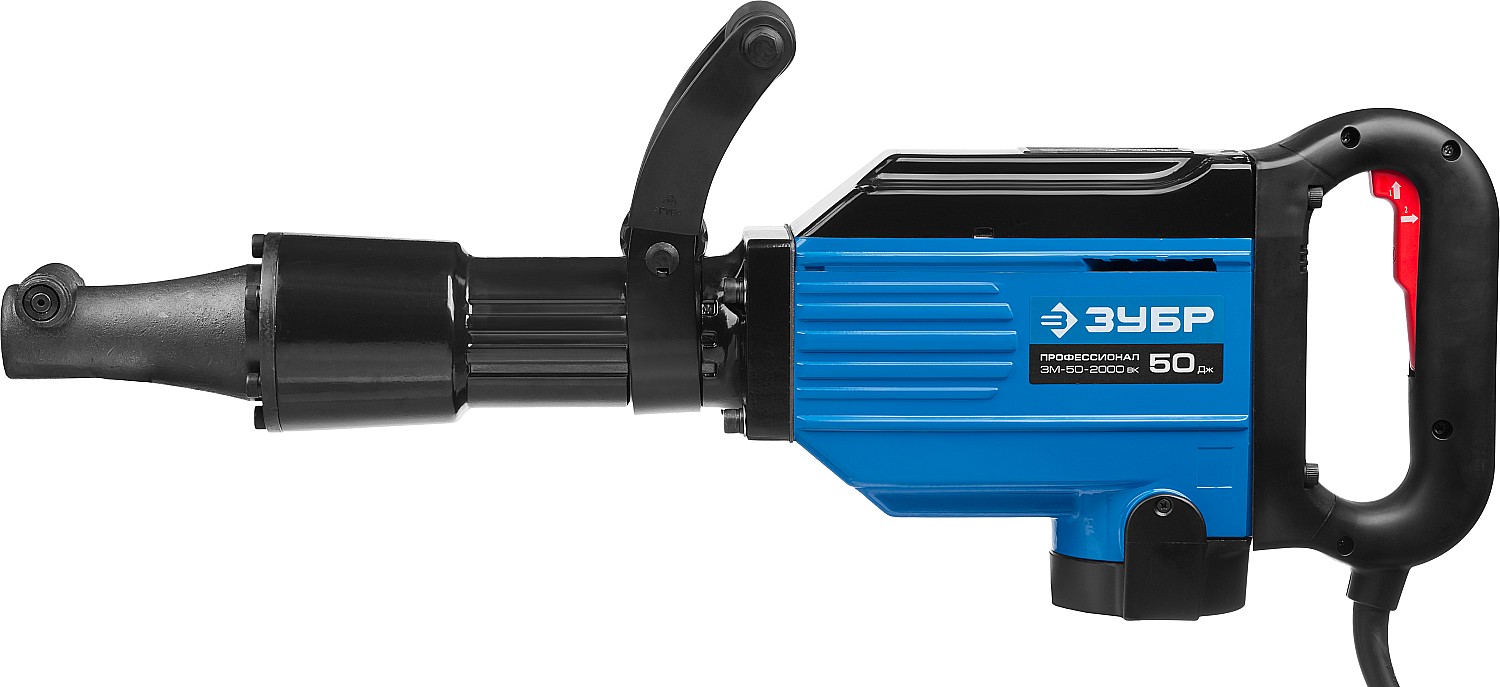 ЗУБР Бетонолом, 50 Дж, 2000 Вт, АВТ, отбойный молоток HEX-28, Профессионал (ЗМ-50-2000 ВК)