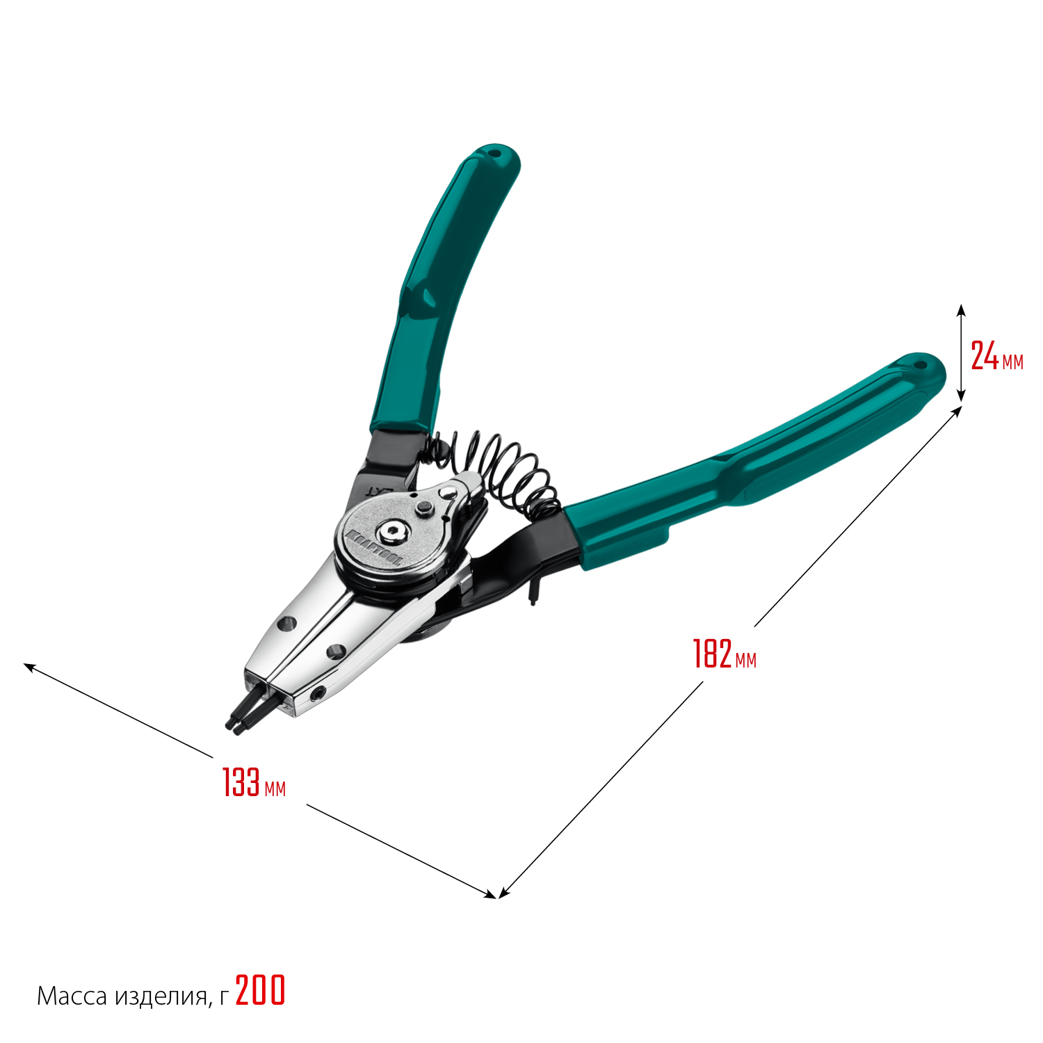 KRAFTOOL Universal 8-in-1, внешний/внутренний, съемник стопорных колец (22813)